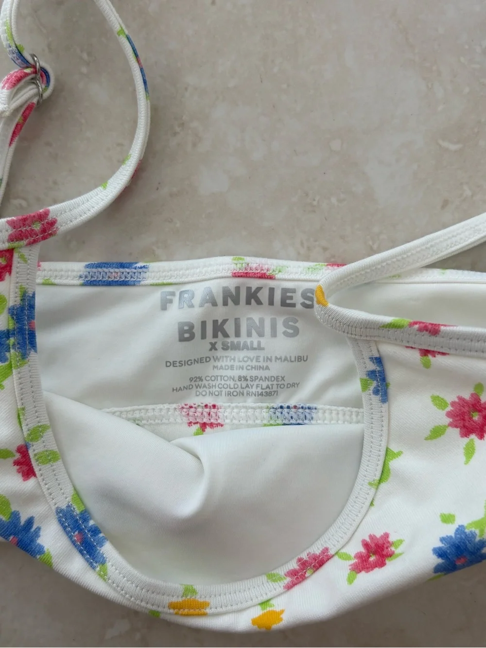 Frankie’s Bikini multicolored floral bikini top